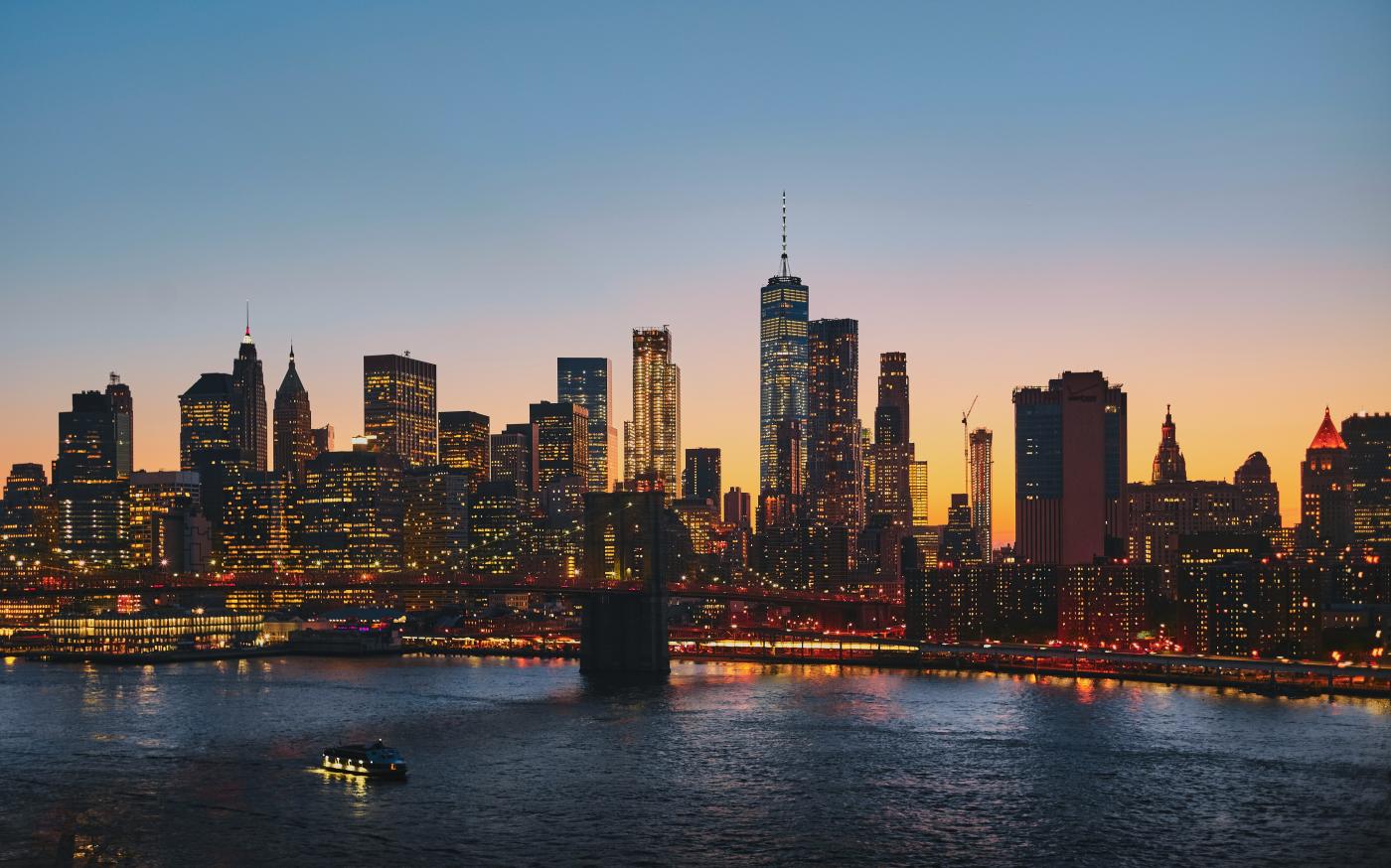 panoramic photography of Brooklyn Bridge by Luca Bravo courtesy of Unsplash.